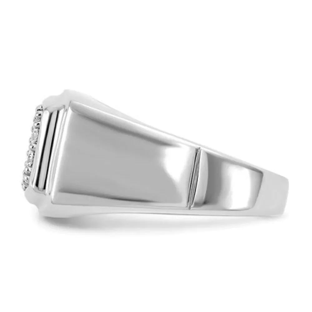 Men's 10k White Gold Diamond Ring